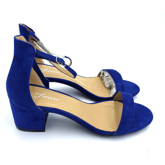 Forever 21 Shoes Forever Royal Blue Matte Womens 75 Faux Suede